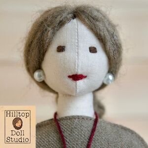 *RESERVED Fabric Doll "Gwen" Handcrafted Textile Cloth Heirloom Primitive Doll